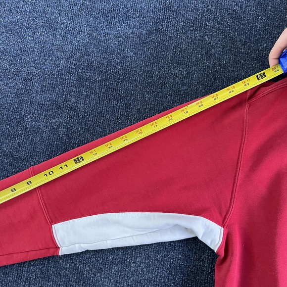 Jordan Hoodie Mens Small Red Fleece Pullover Jumpman Nike Graphic Sweatshirt - Picture 11 of 12